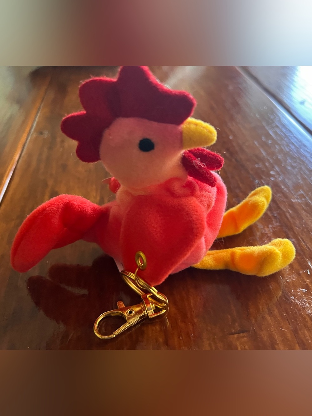 STRUT THE ROOSTER Teenie Beanie Baby NWT Key/Purse/Backpack Charm
